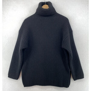 ACNE STUDIOS Sweater Womens XS Wool Ribbed Chunky Turtleneck Pullover Black